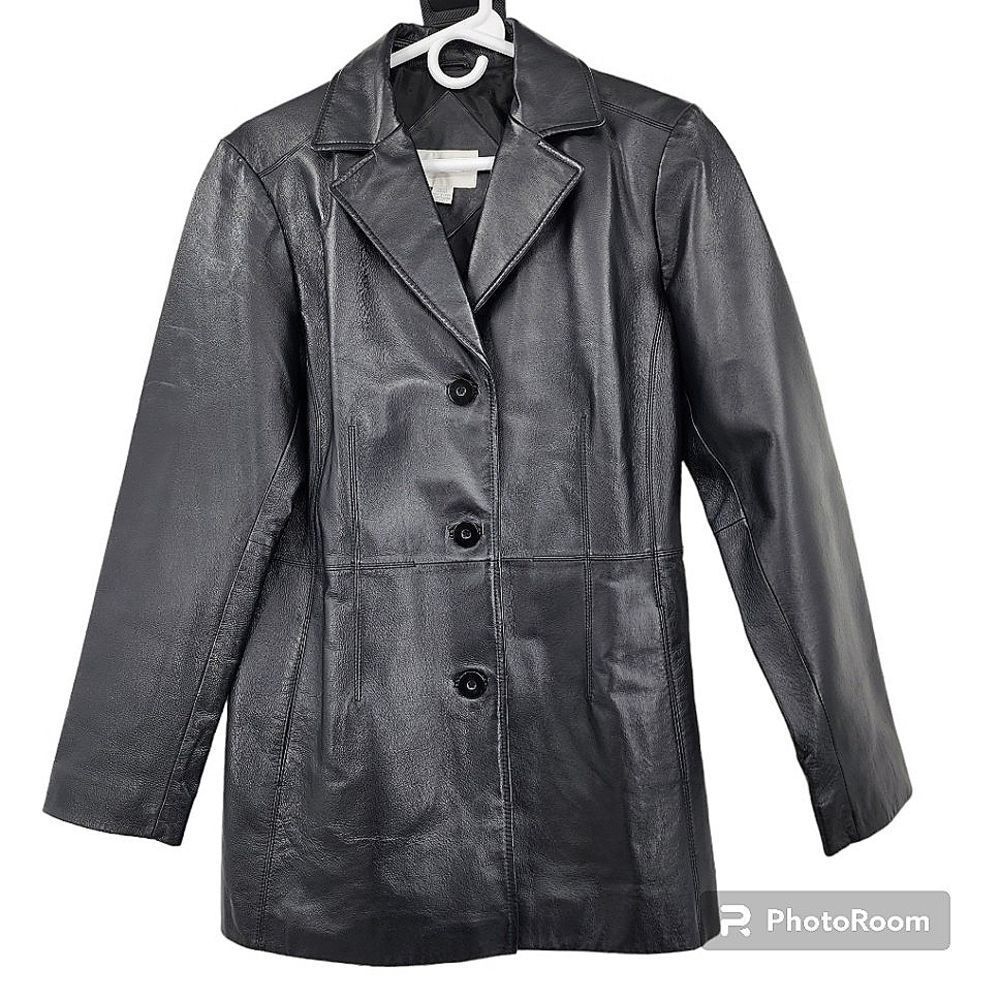 Leather Blazer Jacket Size Medium